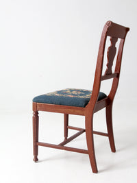 vintage needlepoint upholstered accent chair