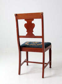 vintage needlepoint upholstered accent chair