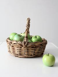 vintage woven gathering basket