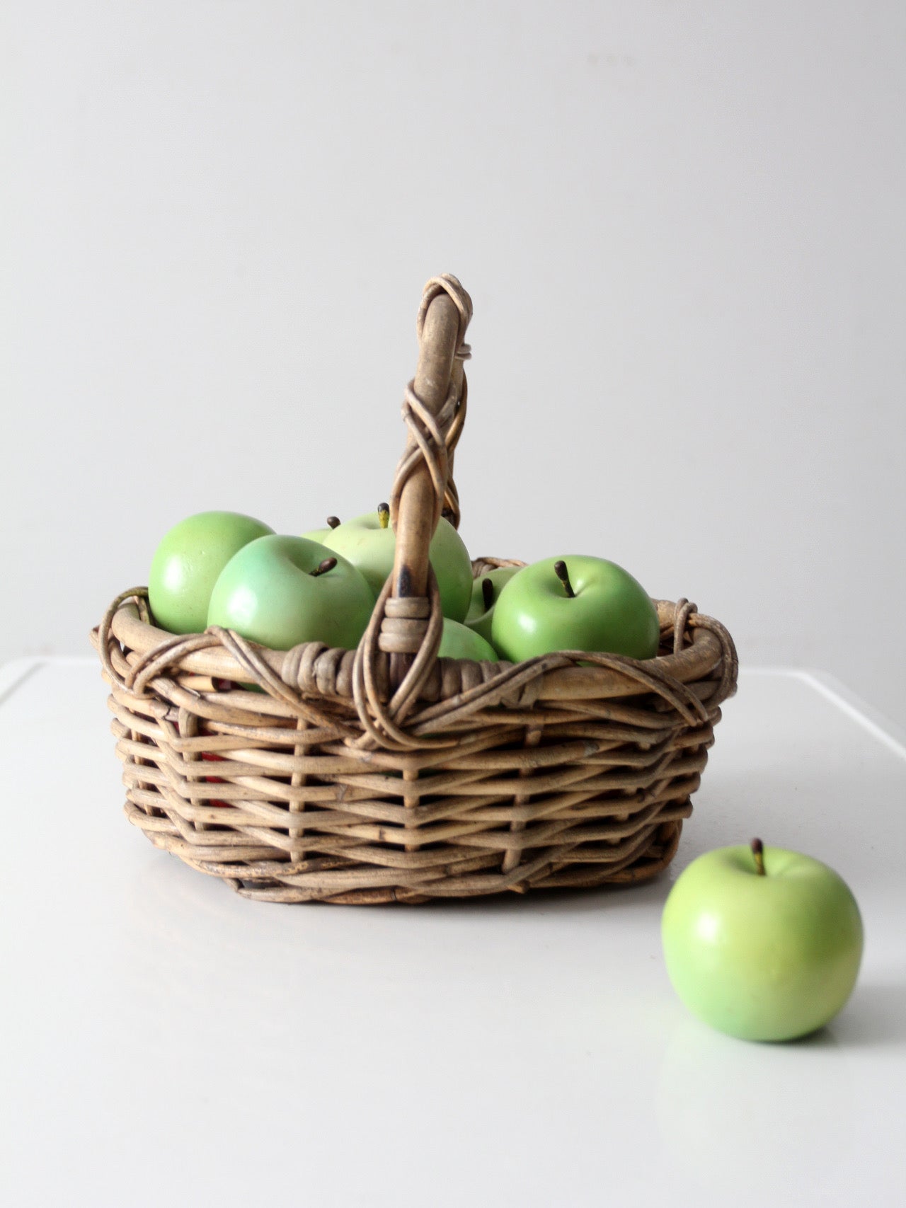 vintage woven gathering basket