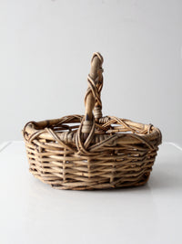vintage woven gathering basket