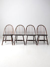set of 4 vintage Windsor hoop back dining chairs