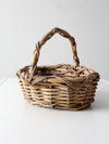 vintage woven gathering basket