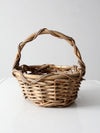 vintage woven gathering basket