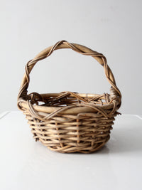 vintage woven gathering basket