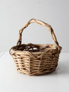 vintage woven gathering basket