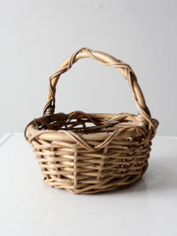 vintage woven gathering basket