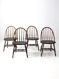 set of 4 vintage Windsor hoop back dining chairs