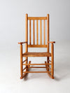 antique herringbone seat rocking chair