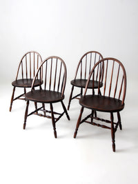set of 4 vintage Windsor hoop back dining chairs
