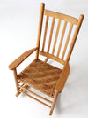 antique herringbone seat rocking chair