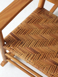 antique herringbone seat rocking chair