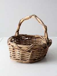vintage woven gathering basket