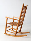 antique herringbone seat rocking chair