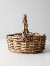 vintage woven gathering basket