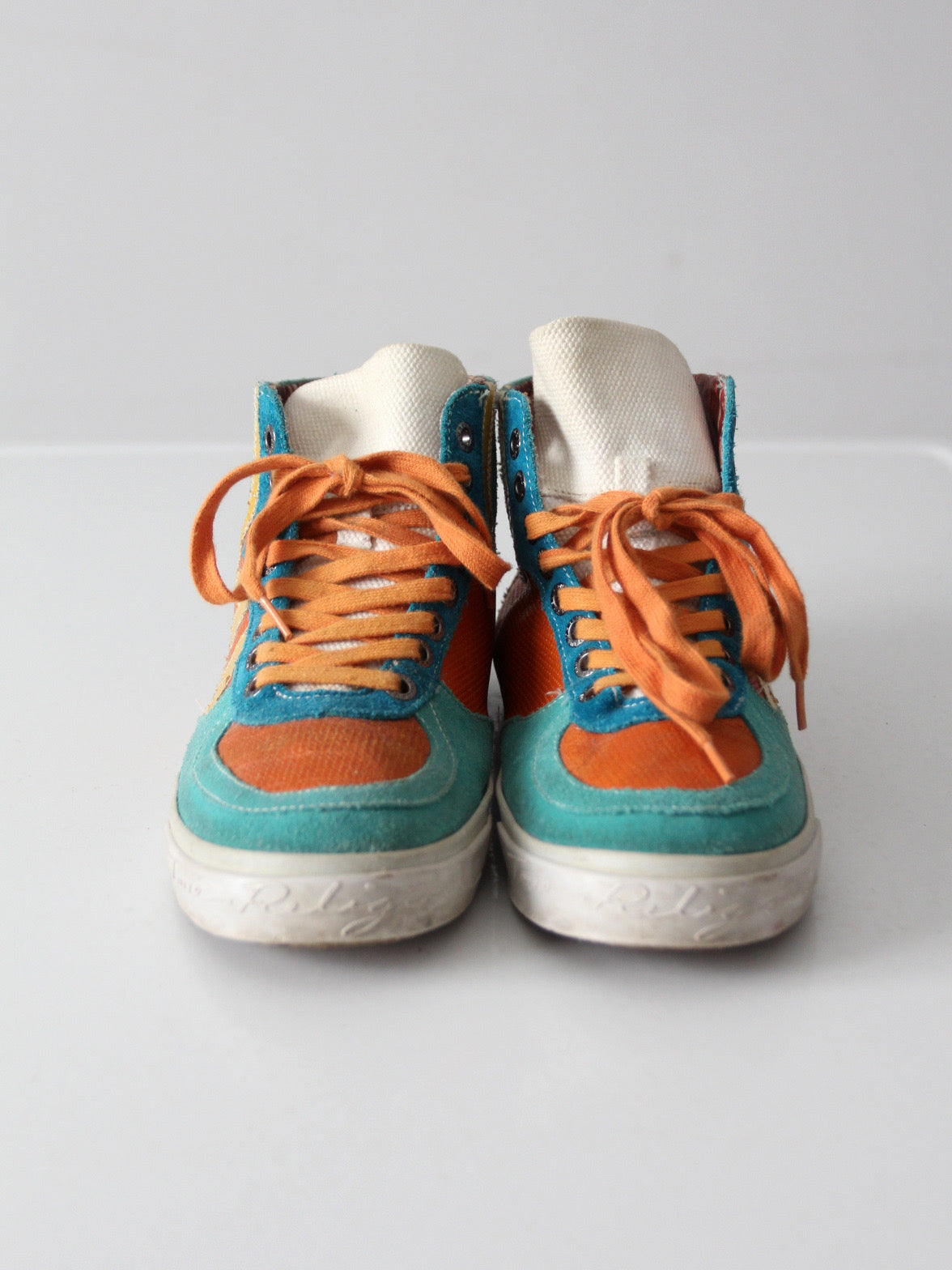 True Religion multicolor suede high-top sneakers | size 8.5