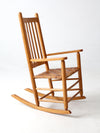 antique herringbone seat rocking chair