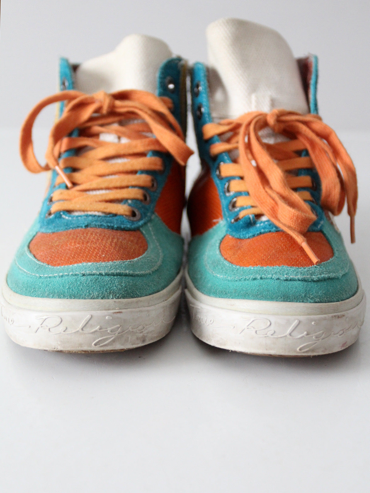 True Religion multicolor suede high-top sneakers | size 8.5