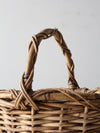 vintage woven gathering basket