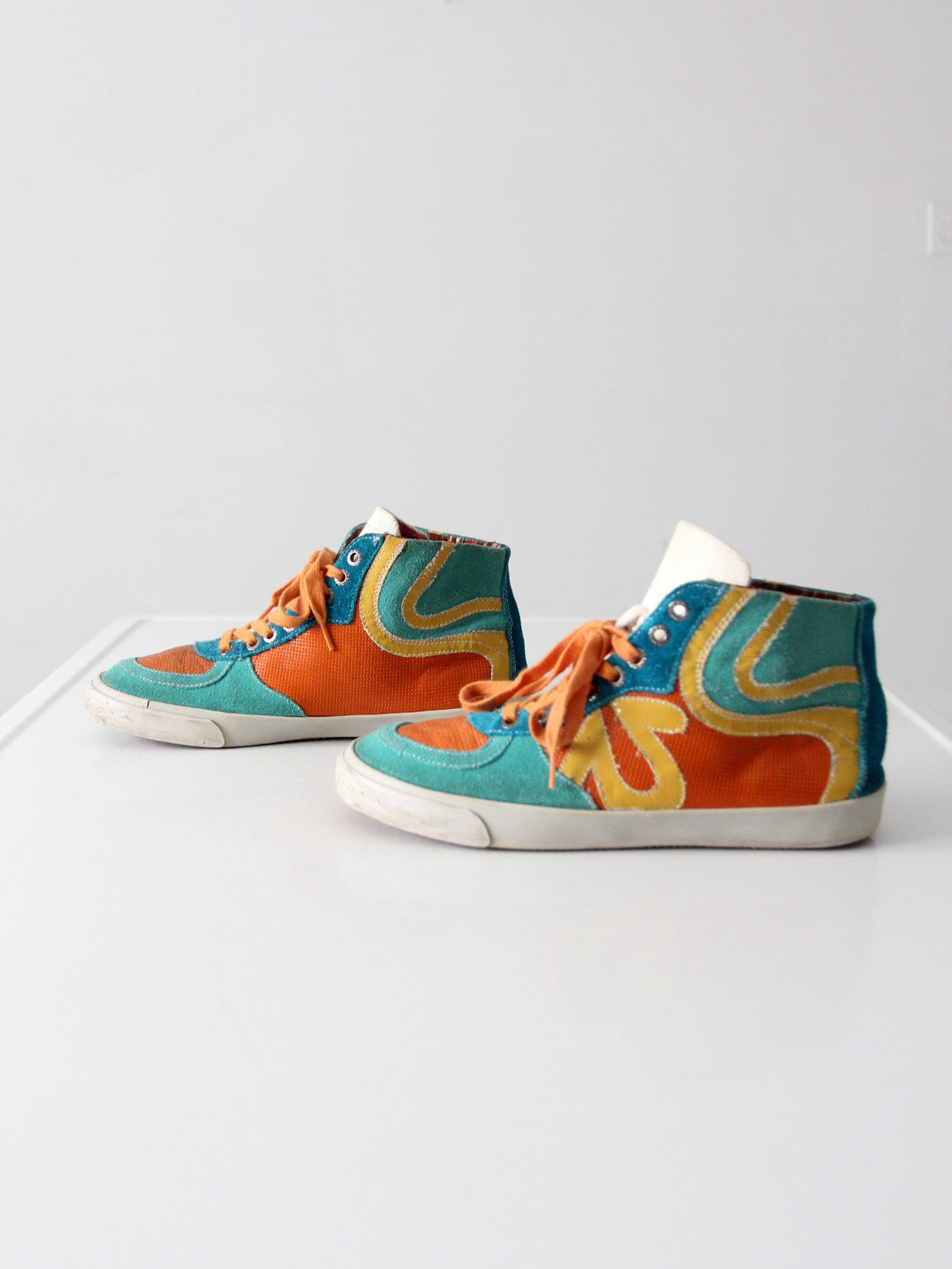 True Religion multicolor suede high-top sneakers | size 8.5