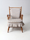 mid-century Colonial style upholstered armchair