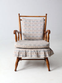 mid-century Colonial style upholstered armchair