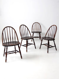 set of 4 vintage Windsor hoop back dining chairs