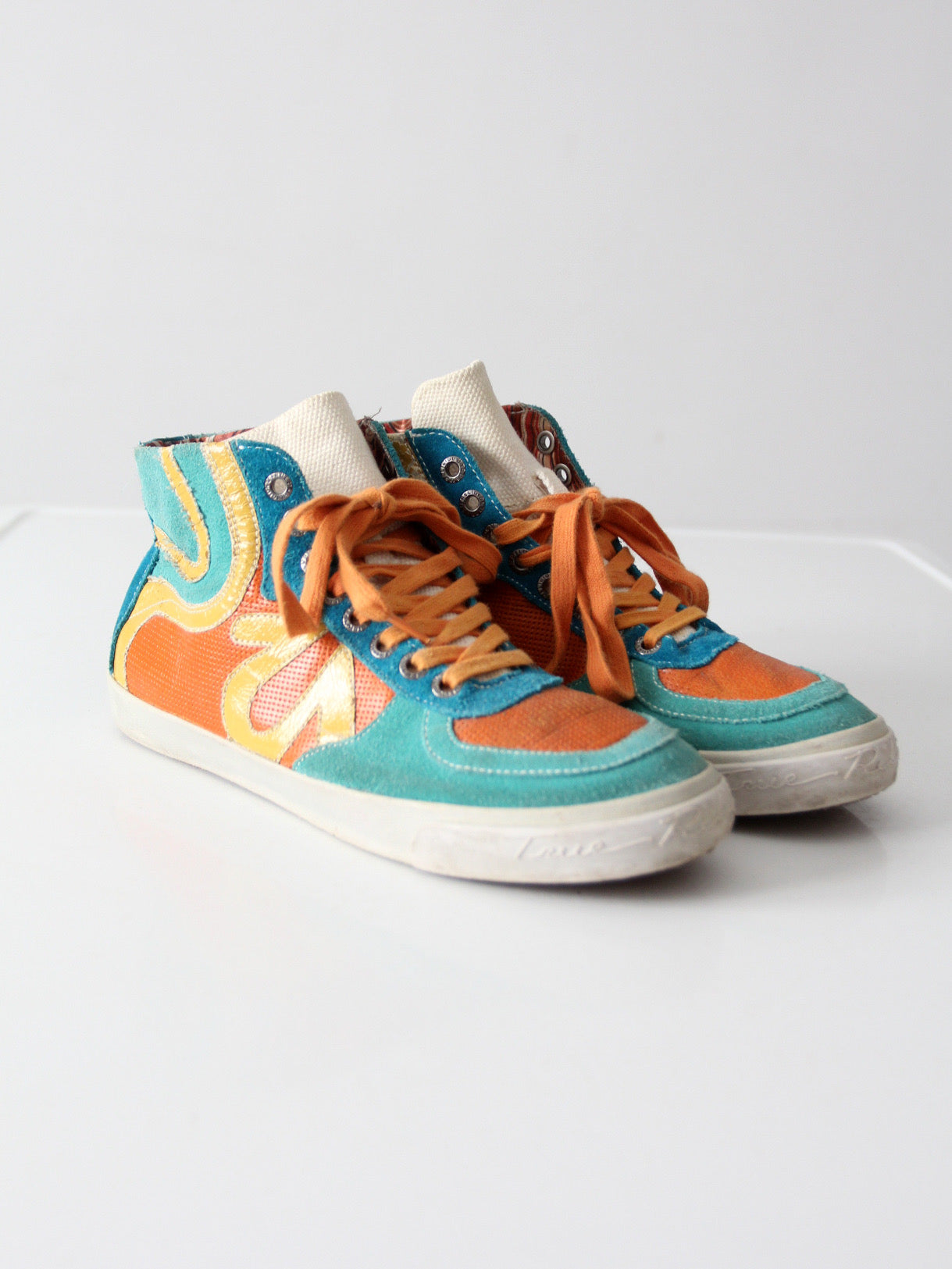 True Religion multicolor suede high-top sneakers | size 8.5