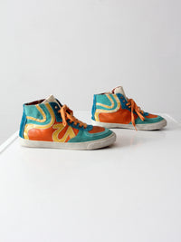 True Religion multicolor suede high-top sneakers | size 8.5