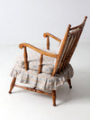 mid-century Colonial style upholstered armchair