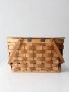 vintage splint weave picnic basket