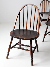 set of 4 vintage Windsor hoop back dining chairs