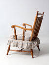 mid-century Colonial style upholstered armchair