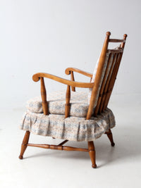 mid-century Colonial style upholstered armchair