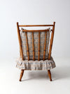 mid-century Colonial style upholstered armchair