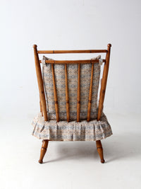 mid-century Colonial style upholstered armchair