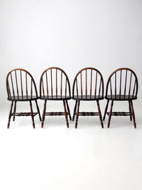 set of 4 vintage Windsor hoop back dining chairs