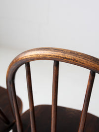 set of 4 vintage Windsor hoop back dining chairs