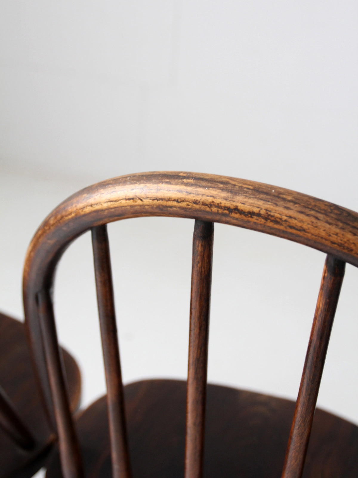 set of 4 vintage Windsor hoop back dining chairs