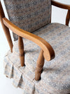 mid-century Colonial style upholstered armchair