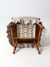 mid-century Colonial style upholstered armchair
