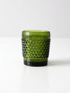 vintage green hobnail glass cup