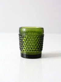 vintage green hobnail glass cup