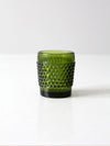 vintage green hobnail glass cup