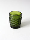 vintage green hobnail glass cup