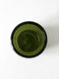 vintage green hobnail glass cup