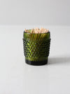 vintage green hobnail glass cup