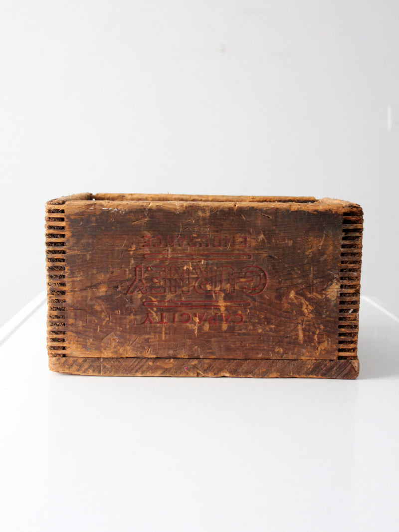 early 1900s Gurney wooden shipping box