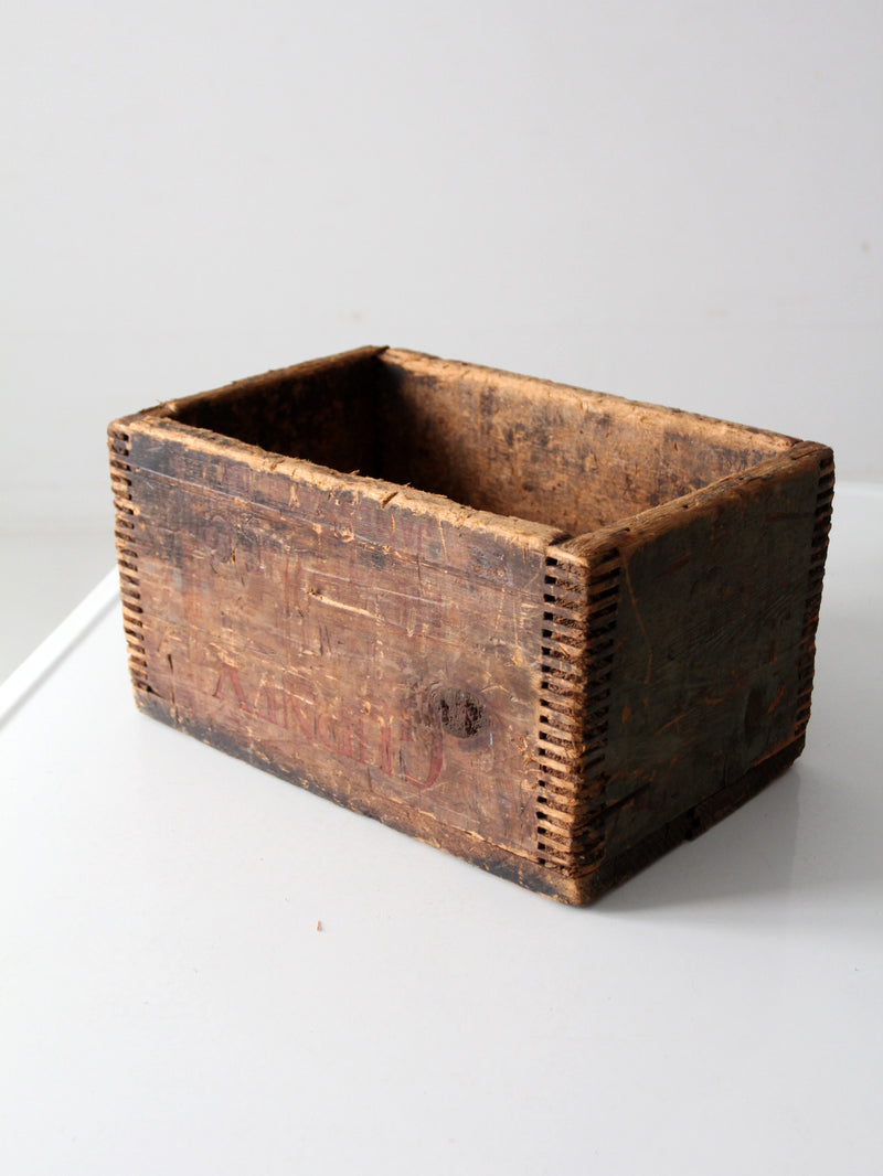 early 1900s Gurney wooden shipping box