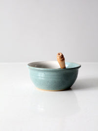 vintage studio pottery serving bowl